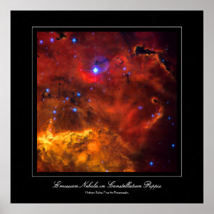 Póster Emisión de Nebula NGC 2467 en Constellation Puppis