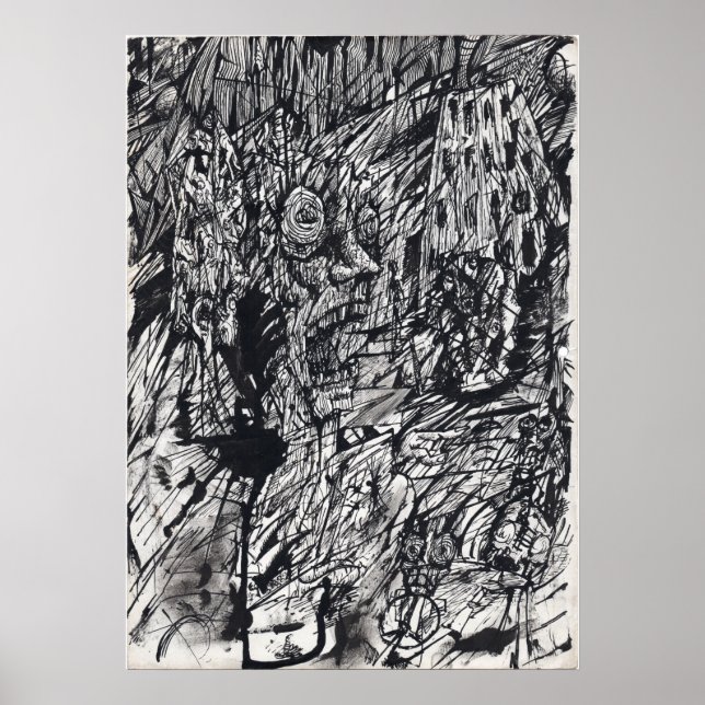 Póster Emitida de Felicity, dibujo de tinta (Frente)