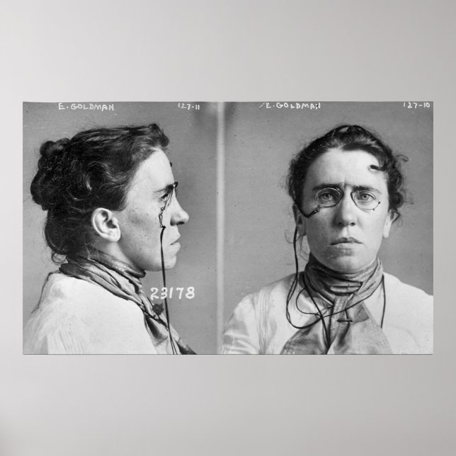 Póster Emma Goldman - anarquista, 1911 (Frente)