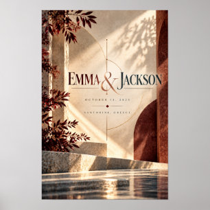 Póster Emma & Jackson Recuerdo de Boda Personalizado en P