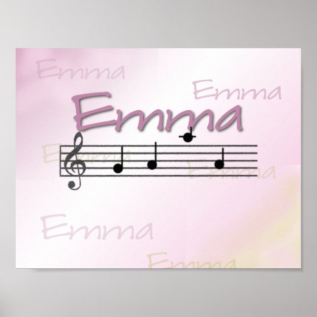 Póster Emma Musical Name Nursery Room Poster (Frente)