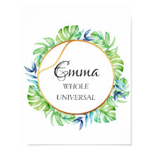 Emma Name Meaning Tropical Bridal Birthday Gift