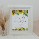 Póster EMMA Rústico País Sunflower Mimosa Bar Rótulo<br><div class="desc">Este signo de la barra de mimosa incluye girasoles de color acuático rústico y un tipo de letra de guión limpio. Este letrero es perfecto para su granero de campo o evento temático de otoño.</div>