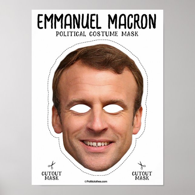 Póster Emmanuel Macron Costume Mask (Frente)