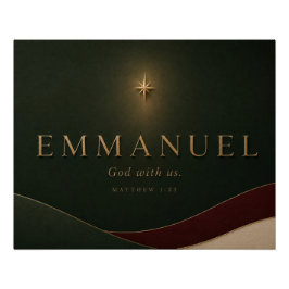 Póster EMMANUEL | Mateo 1:23 Cristiano