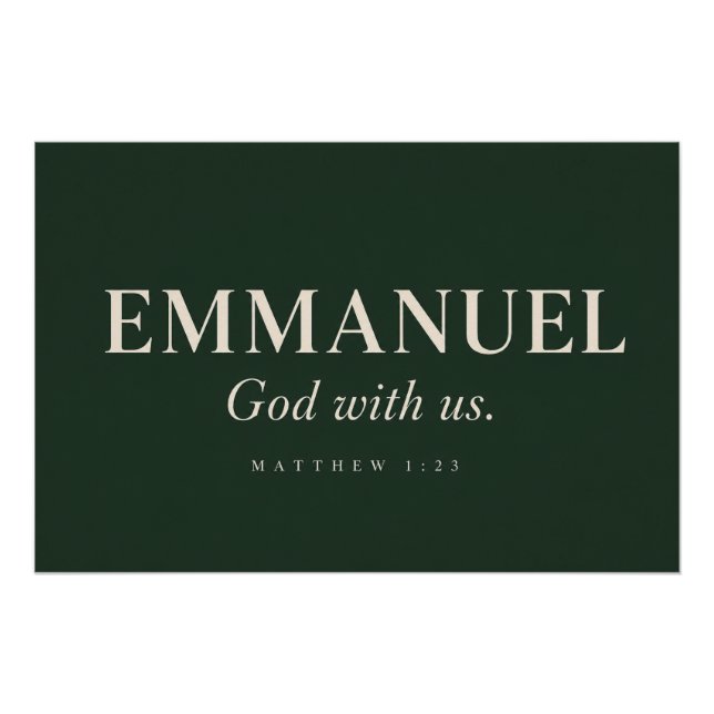 Póster EMMANUEL | Mateo 1:23 | Navidad (Anverso)