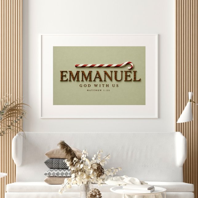 Póster EMMANUEL | Mateo 1:23 Navidad | Suave Salvia (Subido por el creador)