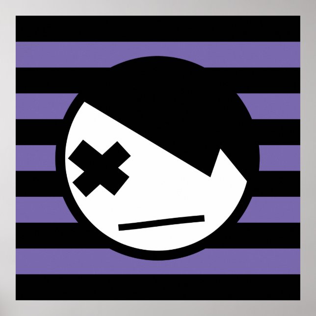 Póster emo a rayas (Frente)