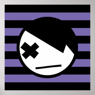 Póster emo en rayas