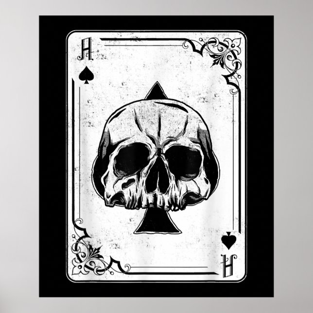 Póster Emo Gótico y el As de Punk del juego de póquer Spa (Frente)