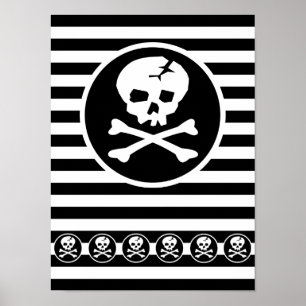 Póster Emo Skull Patch