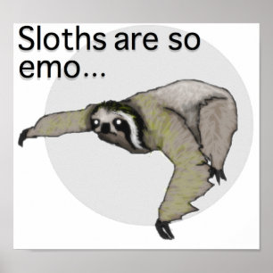 Póster Emo Sloth Poster