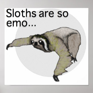 Póster Emo Sloth Poster