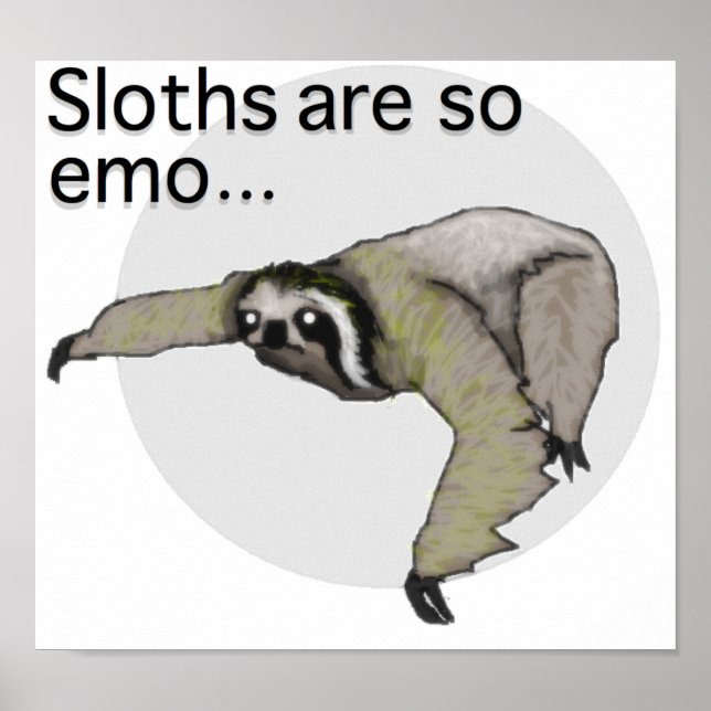 Póster Emo Sloth Poster (Frente)