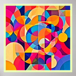 Póster Emoción de color geométrico