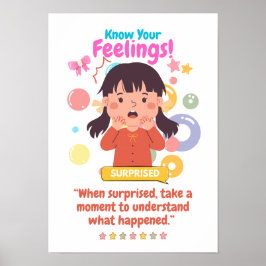 Póster Emoción de los niños con cara de sorpresa