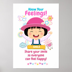 Póster Emoción infantil con alegría