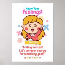 Póster Emoción infantil con emoción