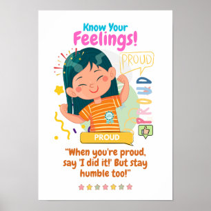 Póster Emoción infantil con orgullo