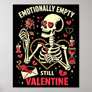 Póster Emocionalmente Vacío Todavía Esqueleto de San Vale
