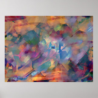 Póster Emociones conflictivas - pintura artística abstrac