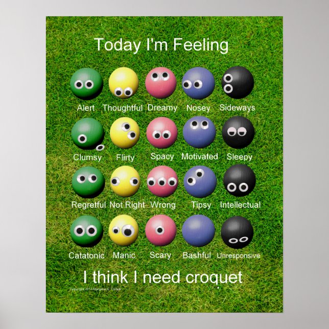 Póster Emociones de croquet (Frente)
