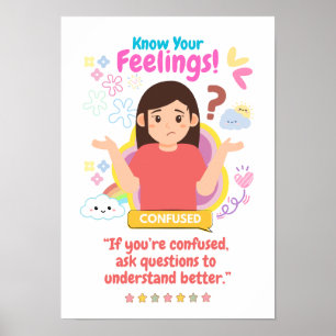 Póster Emociones de Niños con Confusión