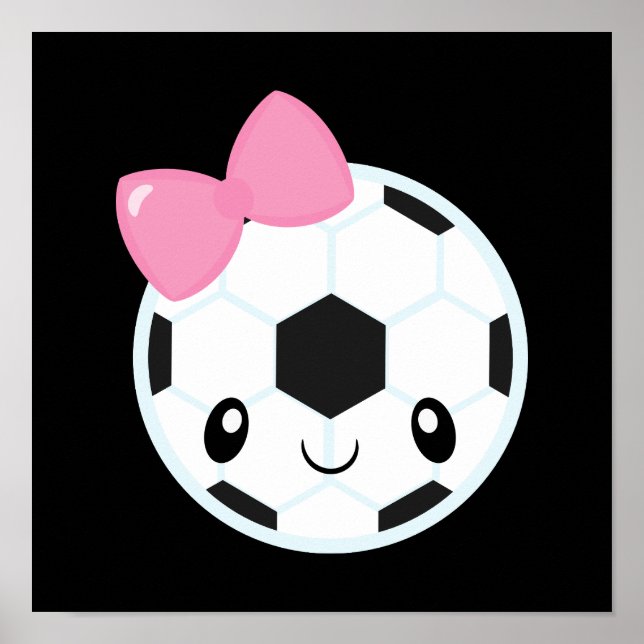 Póster Emoji Chica de fútbol (Frente)