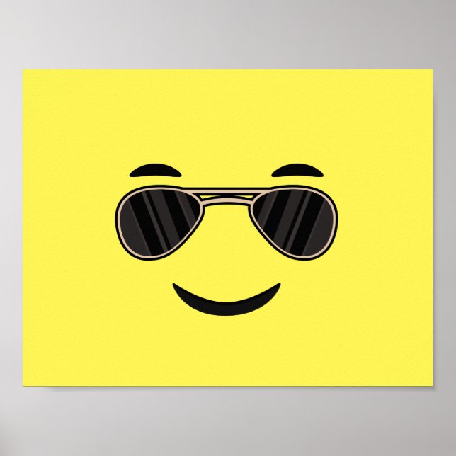 Póster Emoji de gafas de sol (Frente)