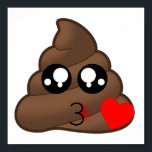 Póster Emoji de Heart Love Poop<br><div class="desc">¡Qué regalo tan divertido para cualquiera que ame corazones,  popó y emojis! ¡Ja! ¡Oh Dios mío!</div>