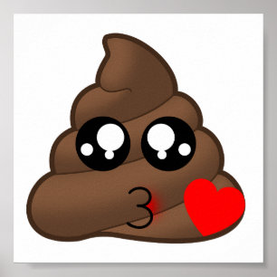 Póster Emoji de Heart Love Poop