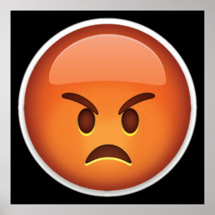 Póster emoji enojada