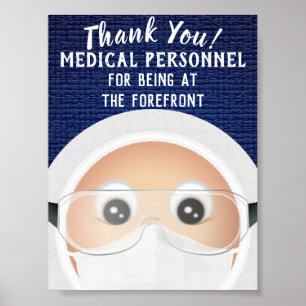 Póster Emoji médica   Gracias