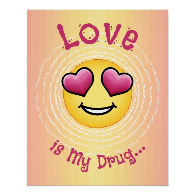 Póster Emoji personalizado Love Eyes (Anverso)