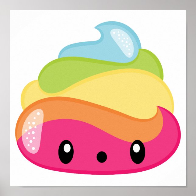 Póster Emoji Raimbow Poop! (Frente)