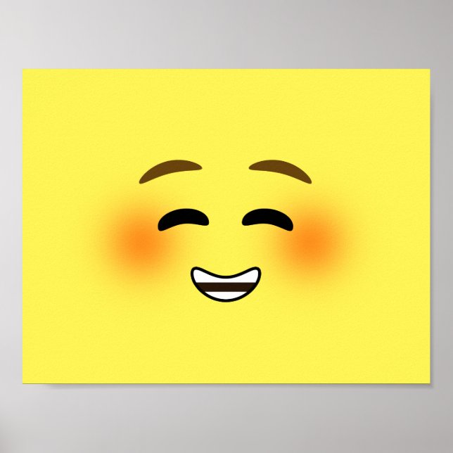 Póster Emoji sonriente blanca (Frente)