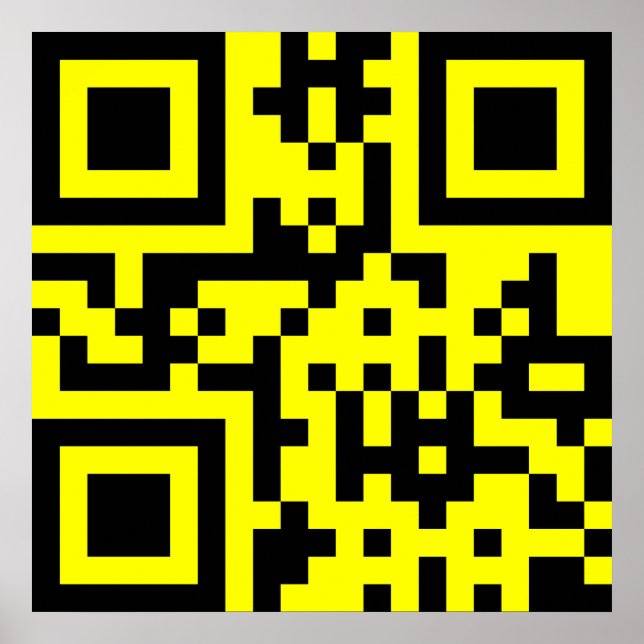 Póster emoji sonriente de cara feliz - código QR (Frente)