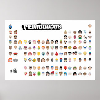 Póster Emojis Periódicas