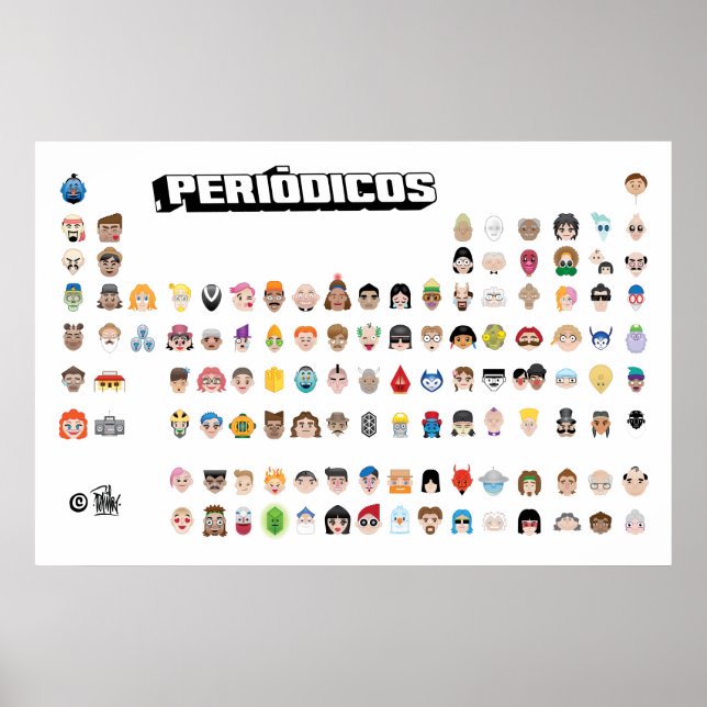 Póster Emojis Periódicas (Frente)
