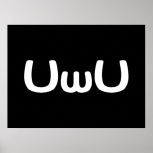 Póster Emoticon de Anime Face Feliz