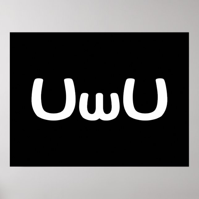 Póster Emoticon de Anime Face Feliz (Frente)