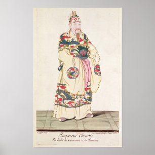 Póster Emperador chino en traje ceremonial