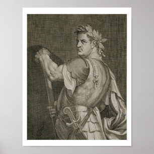 Póster Emperador de D. Titus Vespasian del engrav del