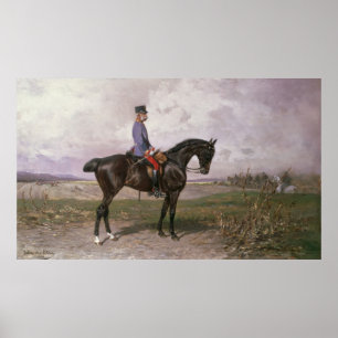 Póster Emperador Franz Joseph I en su caballo austríaco