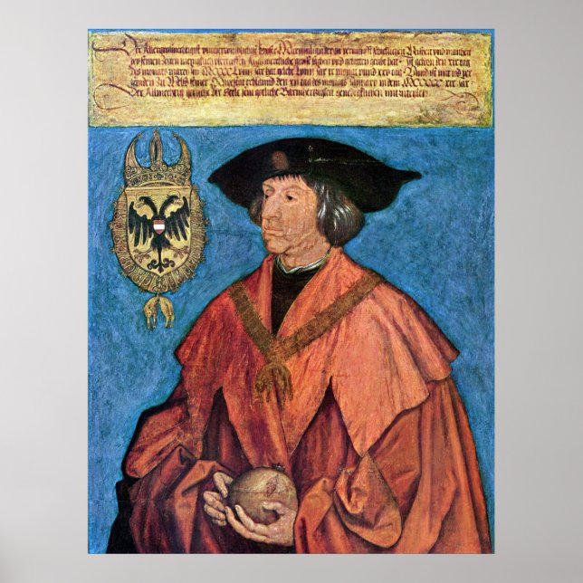 Póster Emperador Maximilian I - Albrecht Durer - c1519 (Frente)