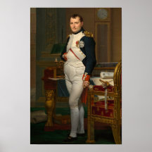 Emperador Napoleón en su estudio de David - Poster