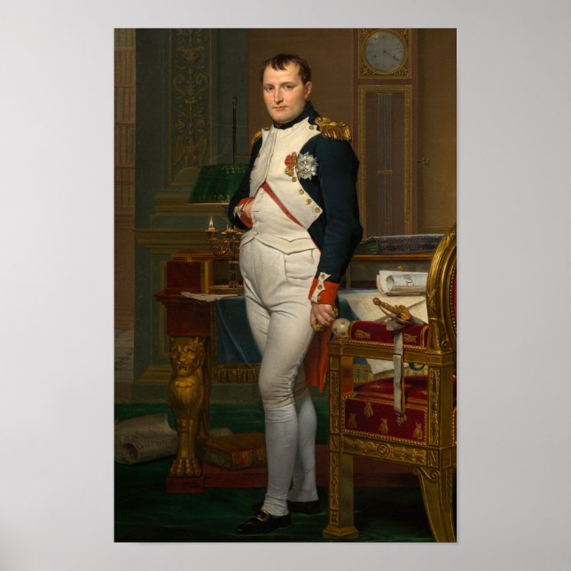 Póster Emperador Napoleón en su estudio de David - Poster (Frente)
