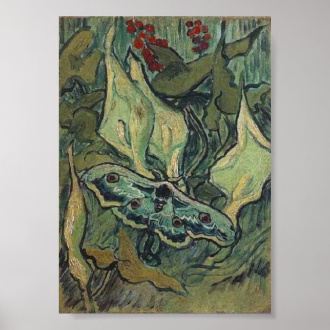 Póster Emperador o gran Bella Artes Moth Van Gogh (Frente)