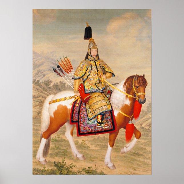 Póster Emperador Qianlong en la armería ceremonial a caba (Frente)