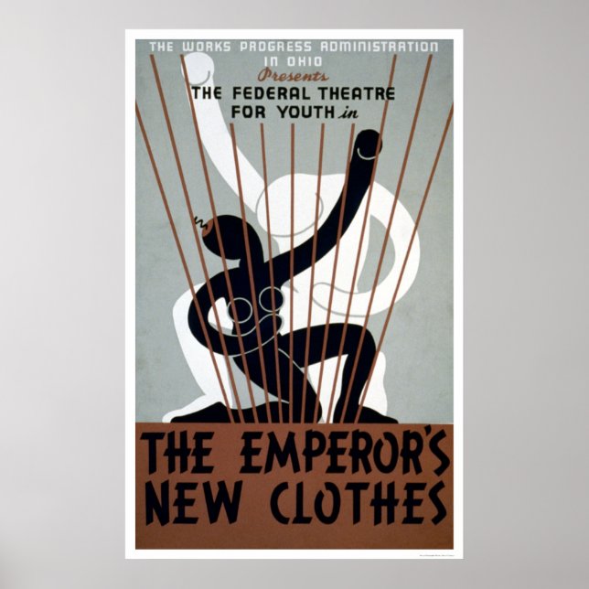 Póster Emperadores ropa nueva 1937 WPA (Frente)